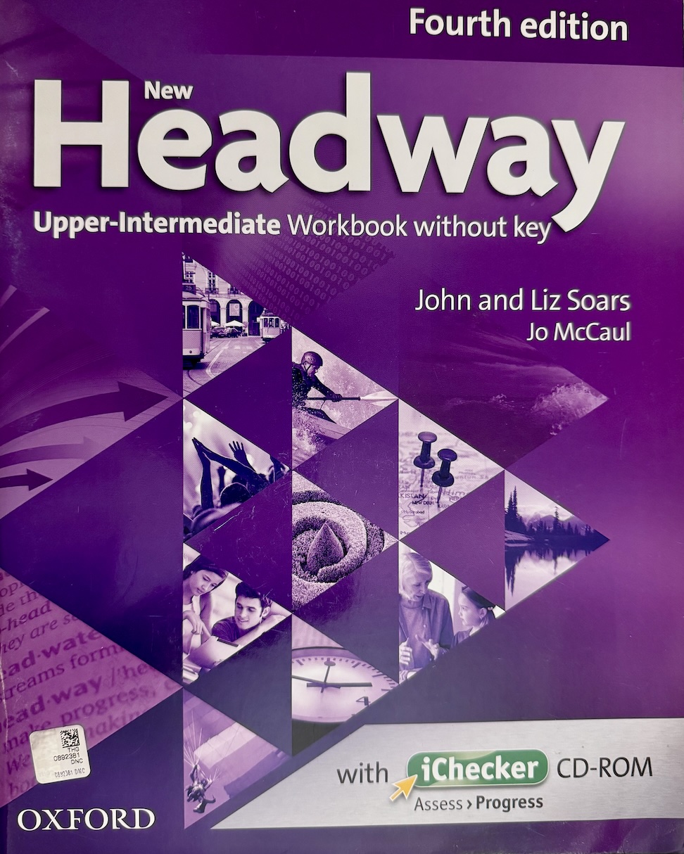 Book cover for "New Headway Upper-Intermediate" of Liz and John Soars, Jo McCaul Publisher Oxford University Press